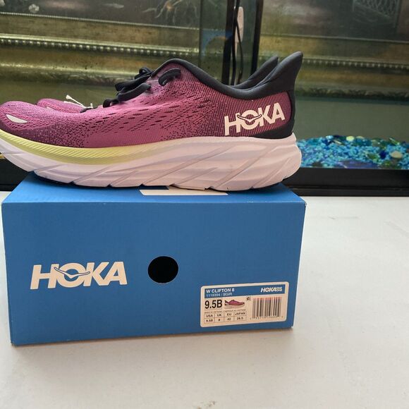 Hoka One One Clifton Women’s Size 9.5 Running Shoes Purple sneakers